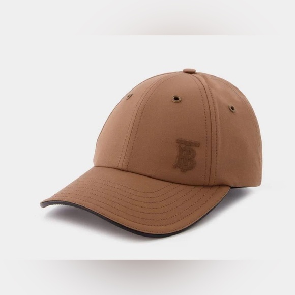 Burberry TB Monogram Cotton Gabardine Baseball Hat - Picture 1 of 8